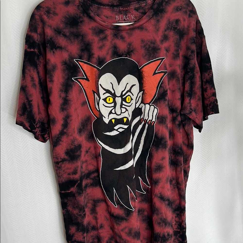 Black Craft Tie-Dye Vampire Graphic Tee